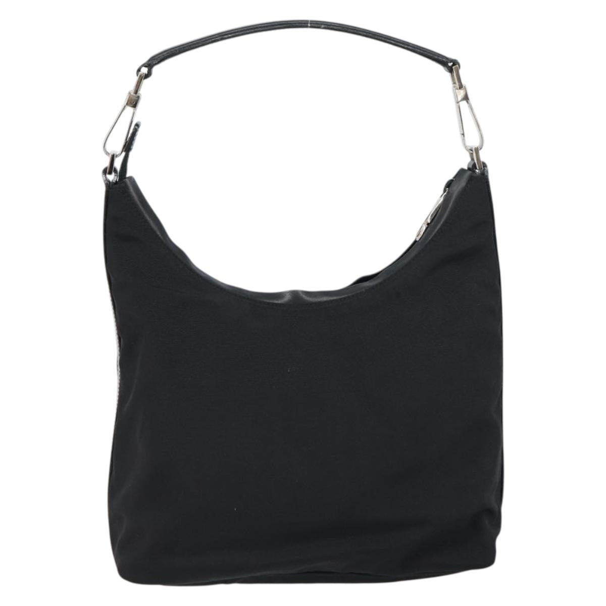 Gucci Zip Hobo Nylon Black Nylon Shoulder Bag Bag (Pre-Owned)