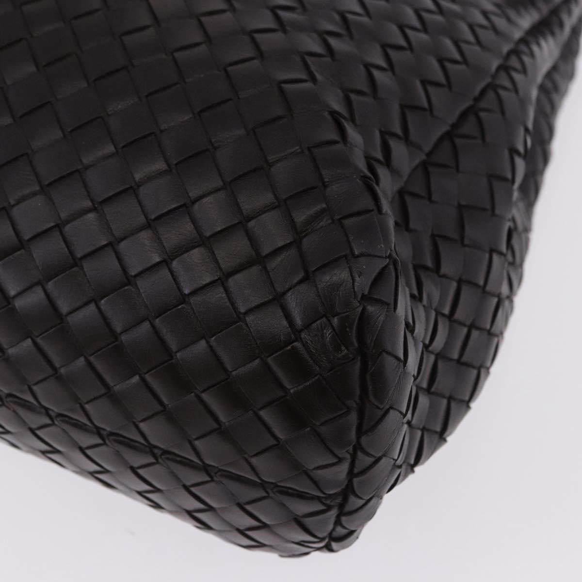 Bottega Veneta Envelope Intrecciato Nappa Black Leather Briefcase Bag (Pre-Owned)