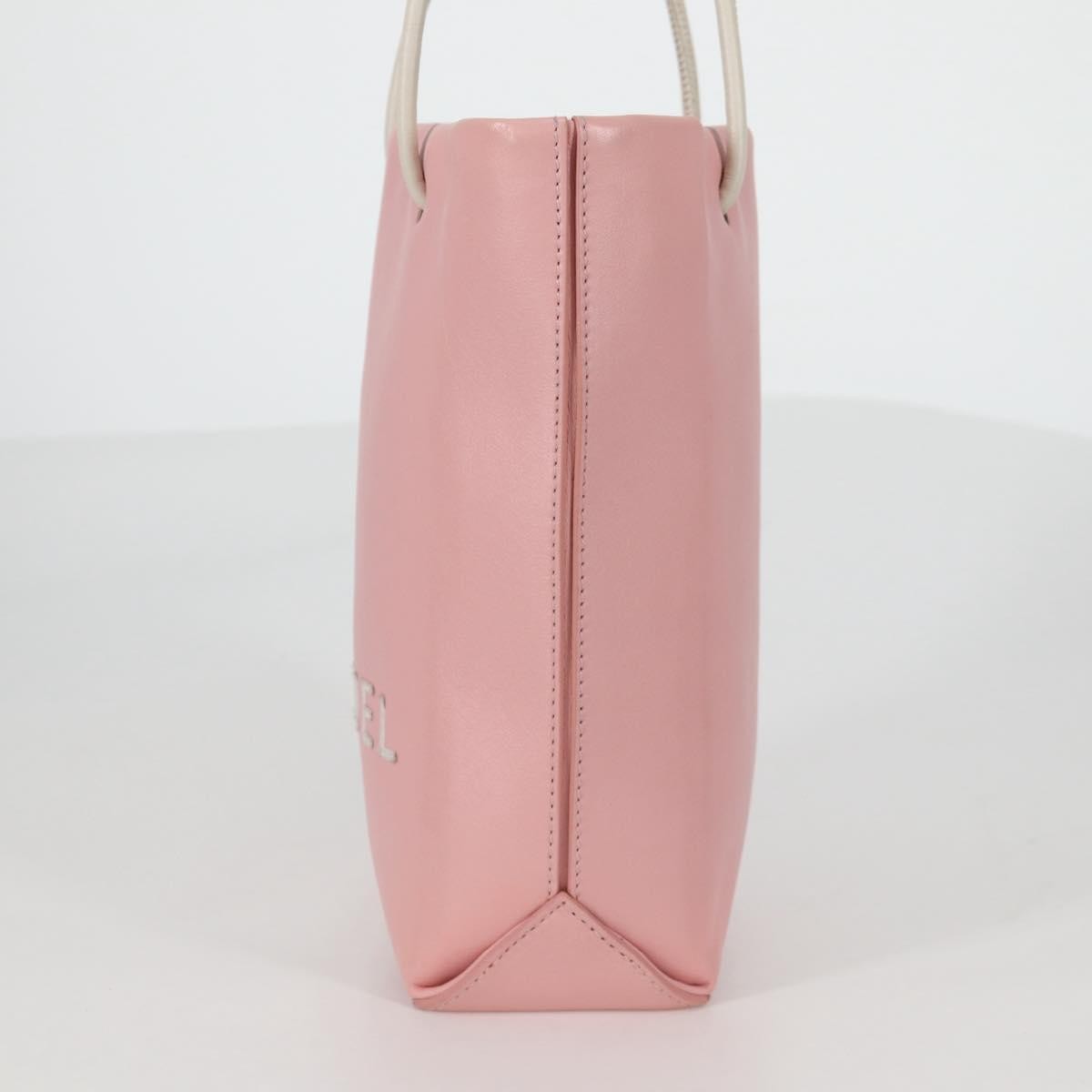Chanel Essential Shopping Tote Leather Pink Leather Bag (Pre-Owned)