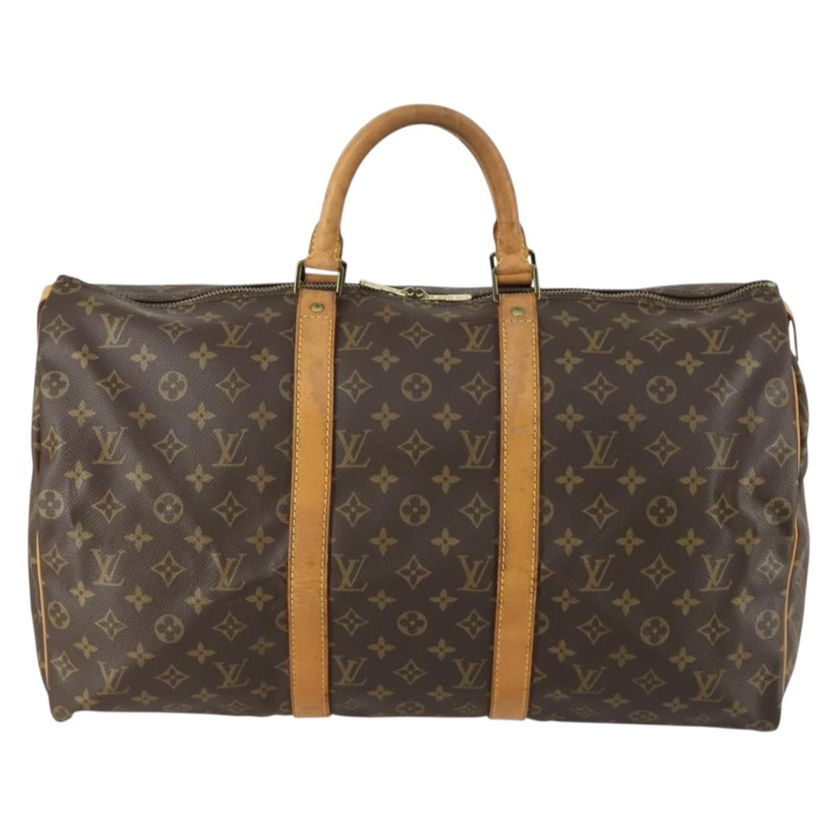 Louis Vuitton Keepall Monogram Canvas Brown Canvas Travel Bag Bag (Pre-Owned)