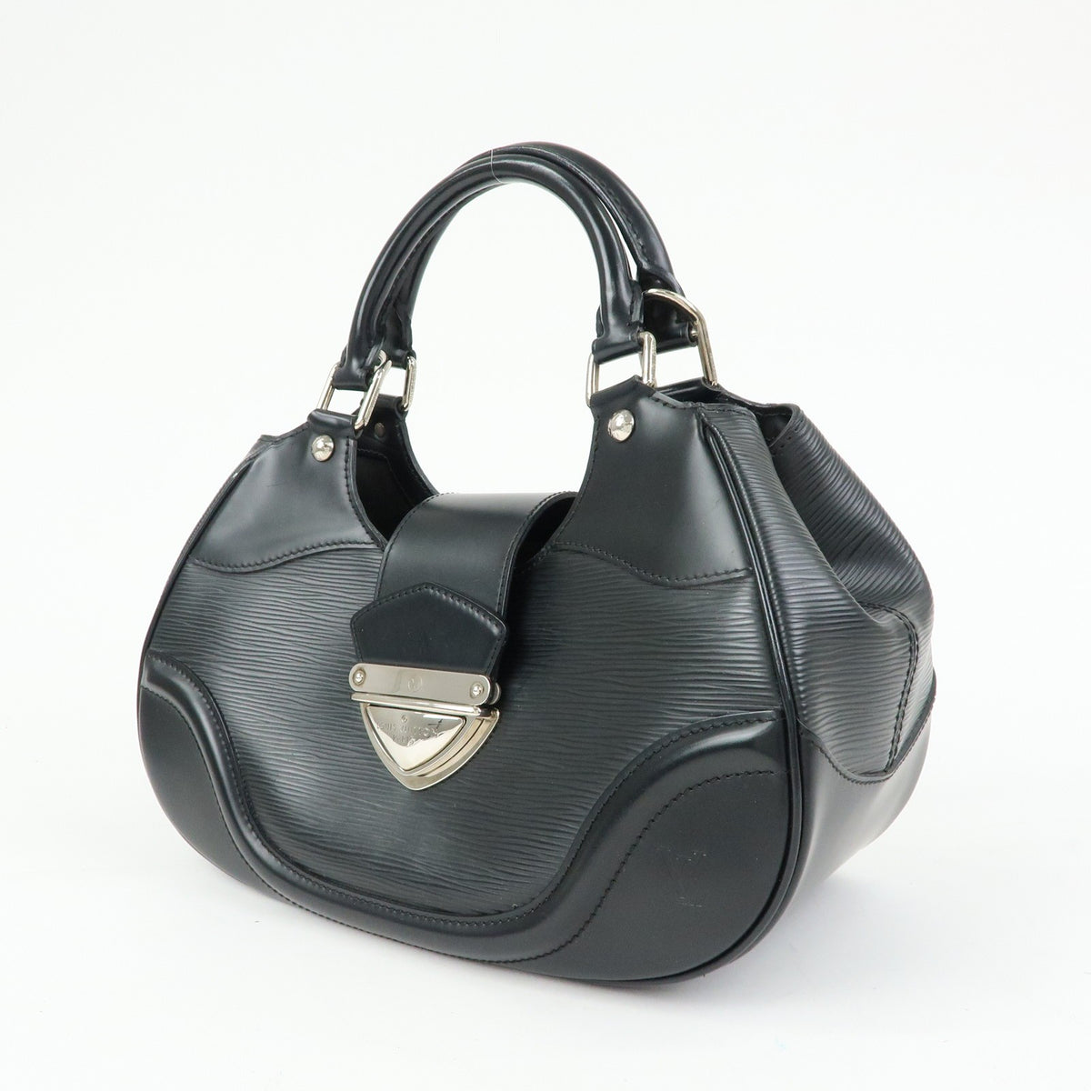 Louis Vuitton Montaigne Sac Epi Leather Black Leather Handbag (Pre-Owned)