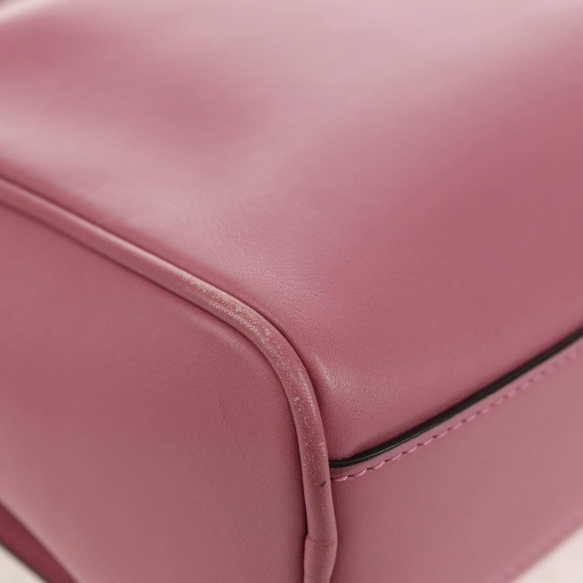 Salvatore Ferragamo Gancini Leather Pink Leather Shoulder Bag Bag (Pre-Owned)
