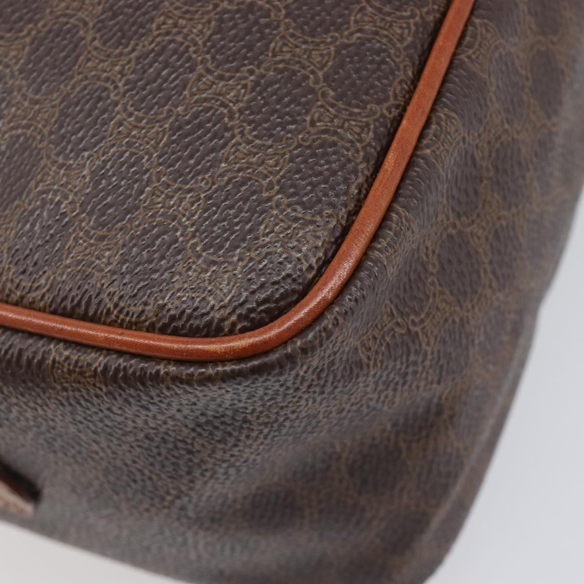 Celine Vintage Handbag Toile Céline Brown Canvas Handbag (Pre-Owned)