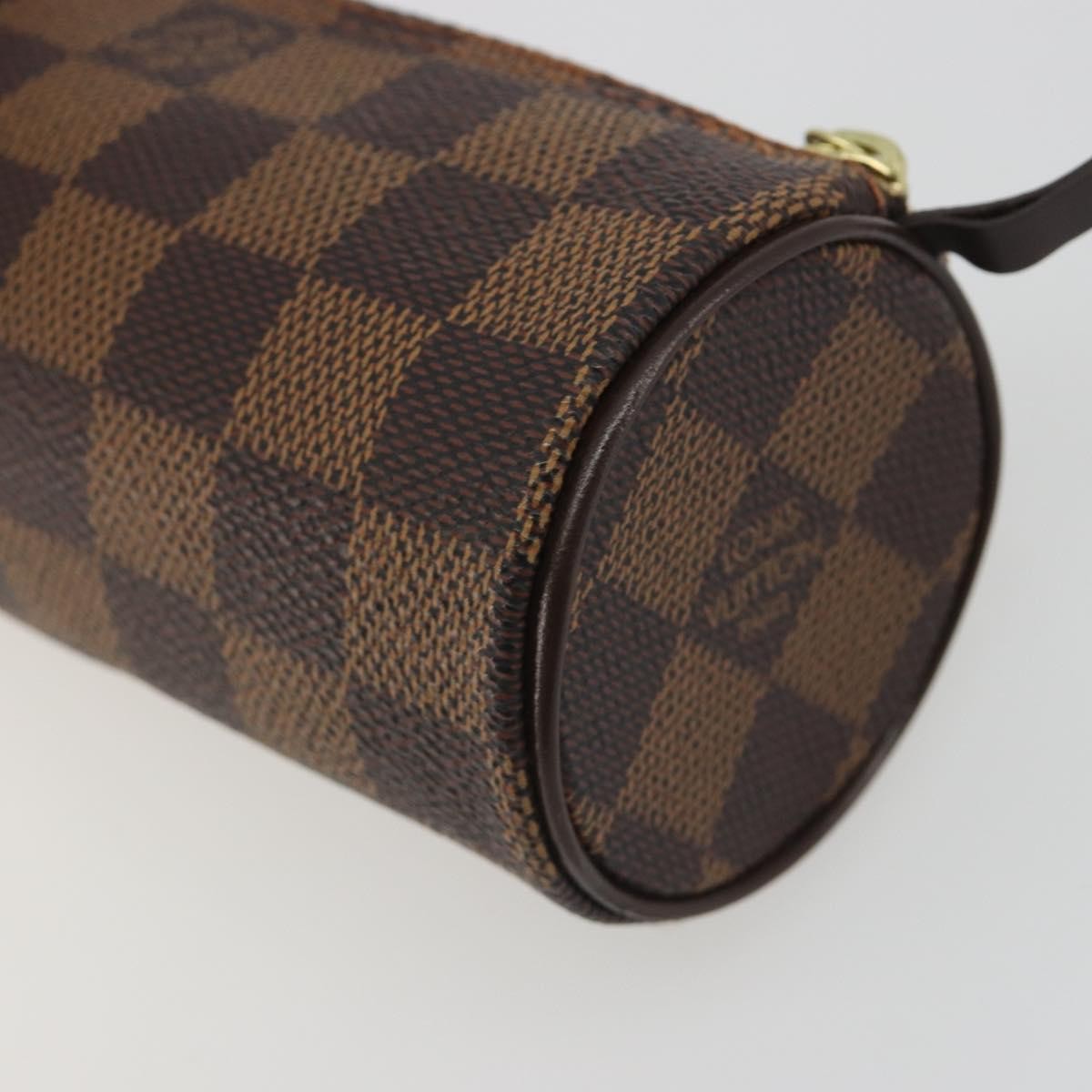 Louis Vuitton Papillon Pochette Damier Brown Canvas Clutche & Pouche Bag (Pre-Owned)