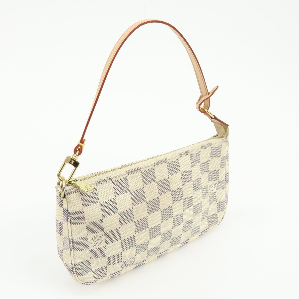 Louis Vuitton Pochette Accessoires Damier White Canvas Clutche & Pouche Bag (Pre-Owned)