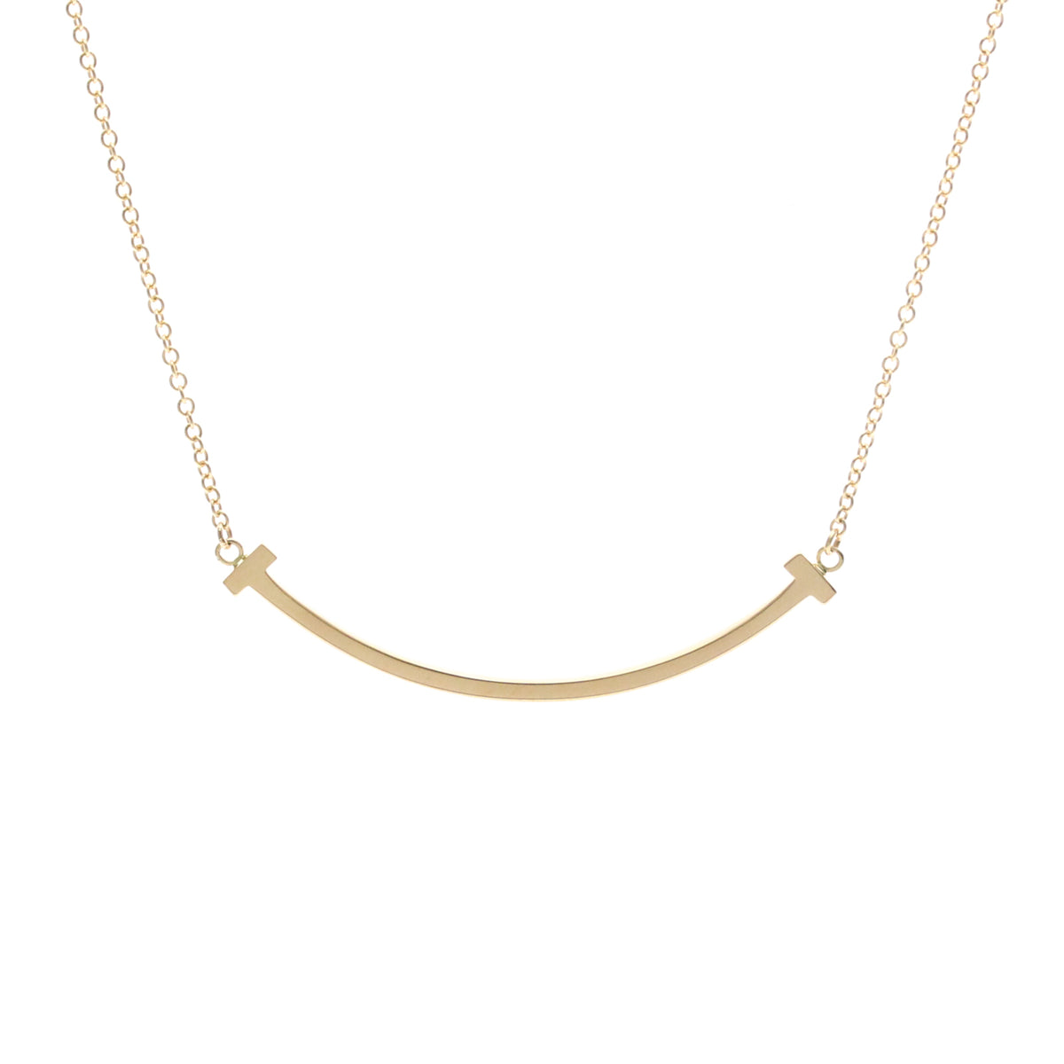 Tiffany & Co. T Smile Pendant 18K Rose Gold Gold Pink_Gold Necklace Jewelry (Pre-Owned)