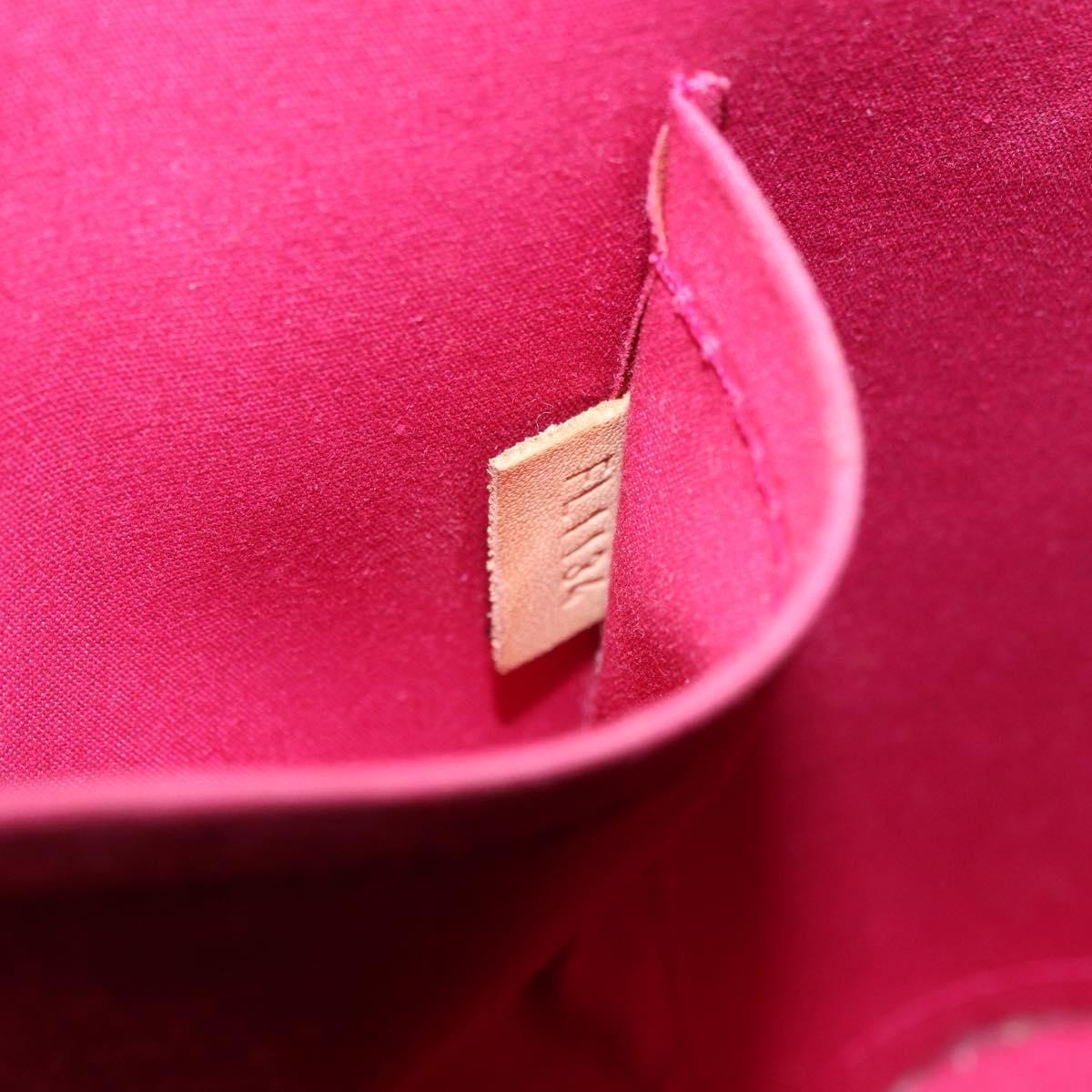 Louis Vuitton Alma Monogram Vernis Pink Patent_Leather Handbag (Pre-Owned)