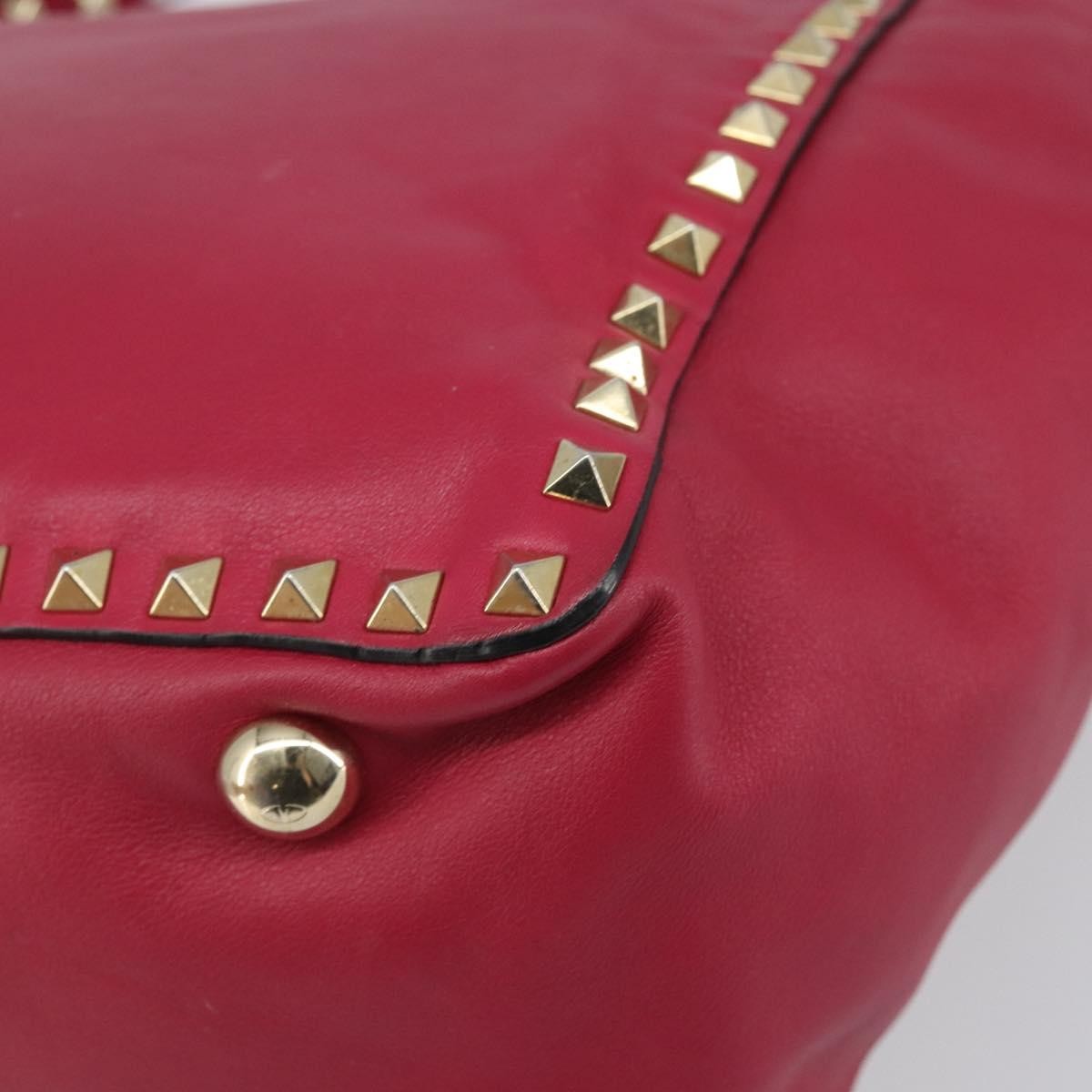 Valentino Garavani Rockstud Tote Soft Leather Pink Leather Tote Bag Bag (Pre-Owned)