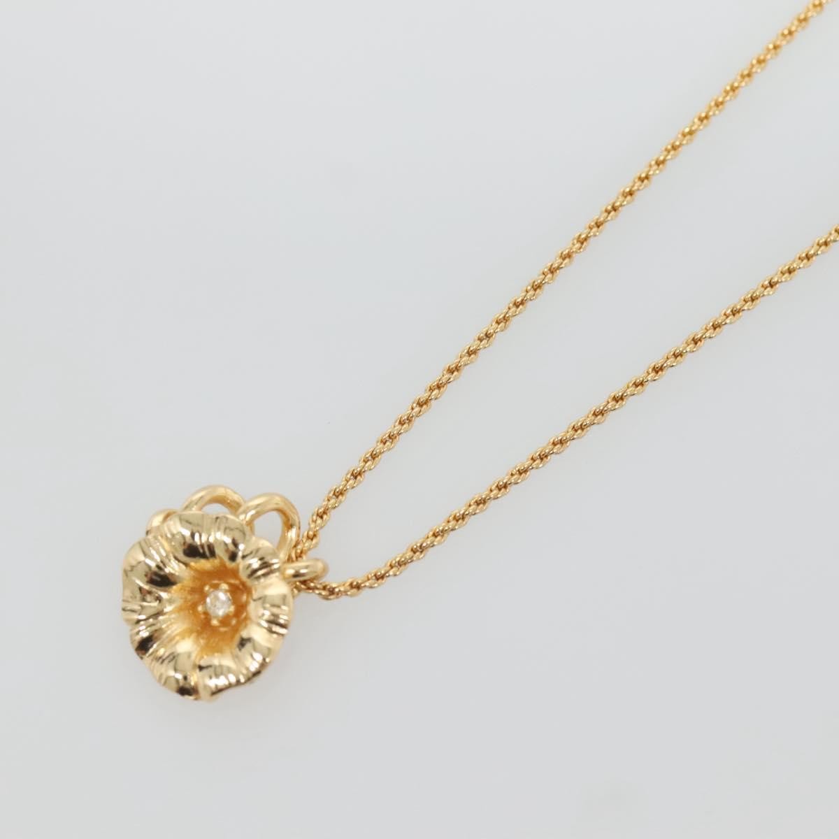 Christian Dior Logo Flower Metal Gold Metal Jewelry (Pre-Owned)