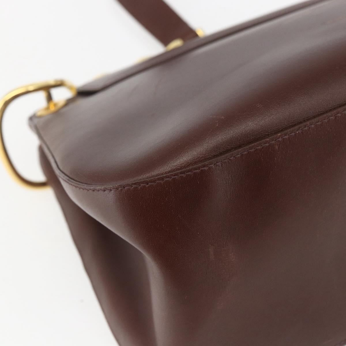 Prada Vintage Leather Brown Leather Shoulder Bag Bag (Pre-Owned)