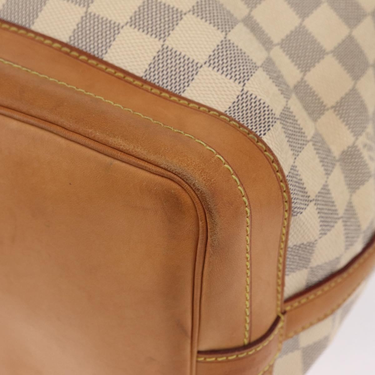 Louis Vuitton Noe Damier White Canvas Shoulder Bag Bag (Pre-Owned)