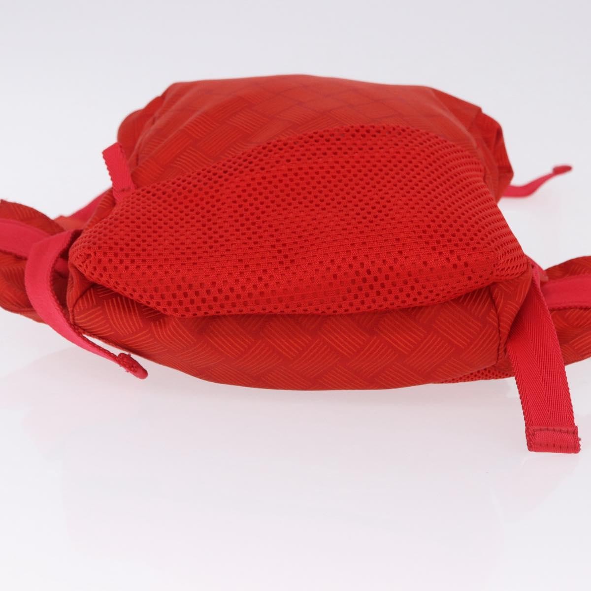 Bottega Veneta Paper Touch Printed Nylon Red Nylon Backpack Bag (Pre-Owned)