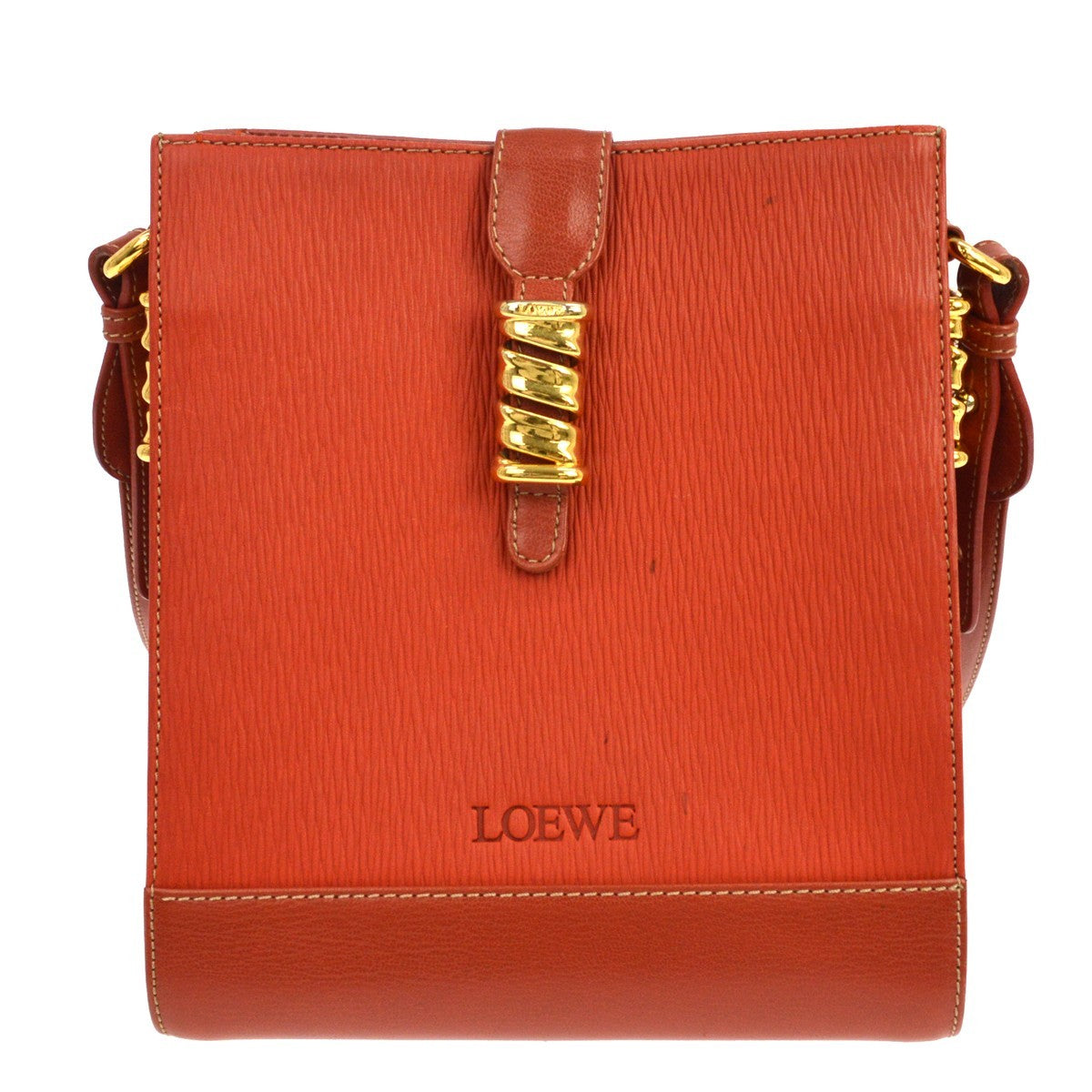 Loewe Velazquez Shoulderbag Leather Red Leather Shoulder Bag Bag (Pre-Owned)