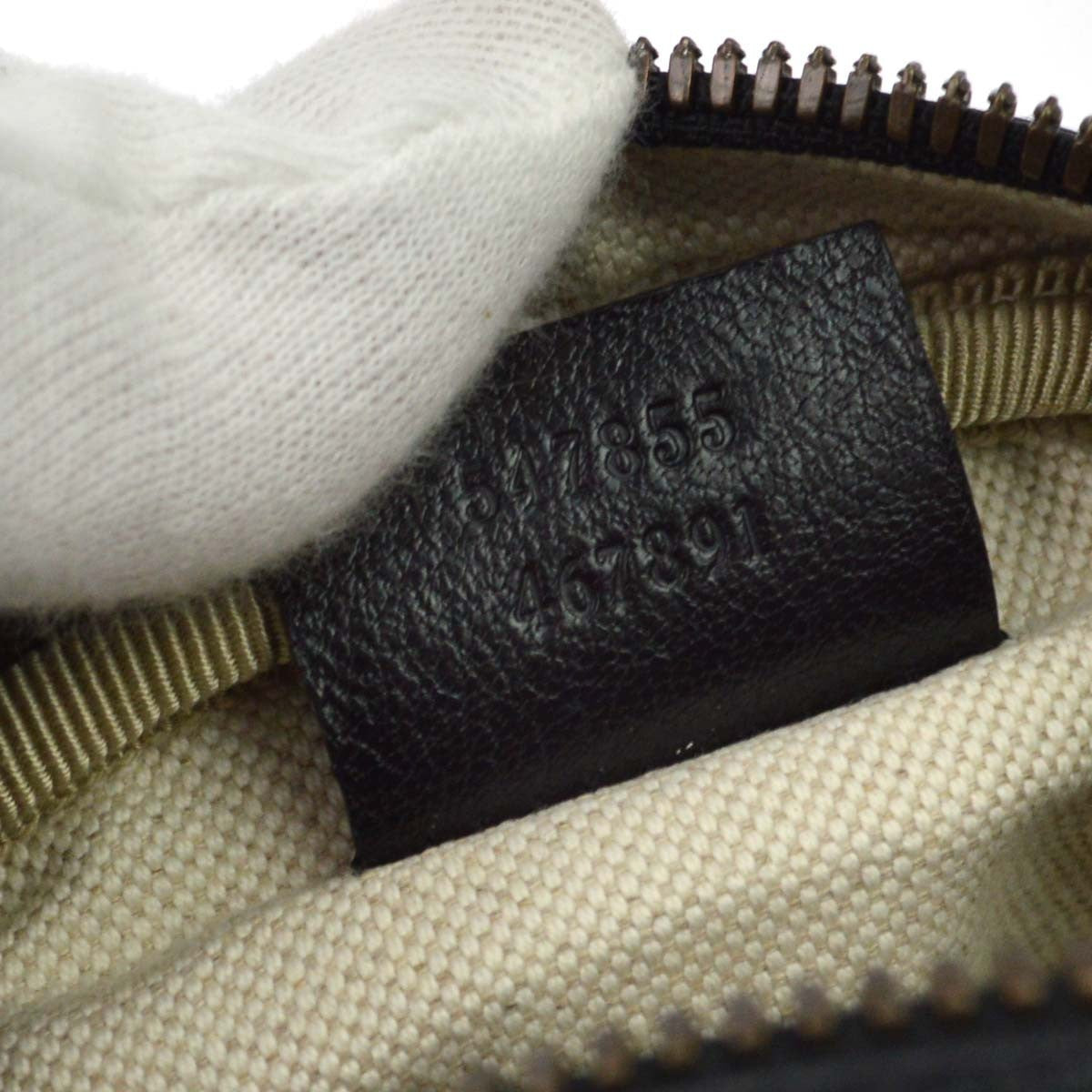 Gucci Tifosa Basketball Leather Black Leather Handbag (Pre-Owned)