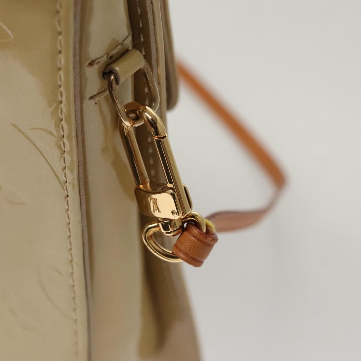 Louis Vuitton Mott Monogram Vernis Beige Patent_Leather Clutche & Pouche Bag (Pre-Owned)