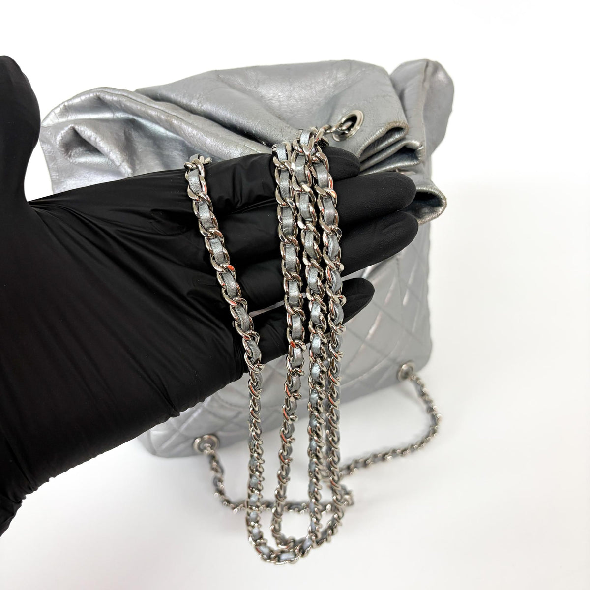 Chanel Backpack In Seoul Metallic Lambskin Metallic Leather Backpack Bag (Pre-Owned)