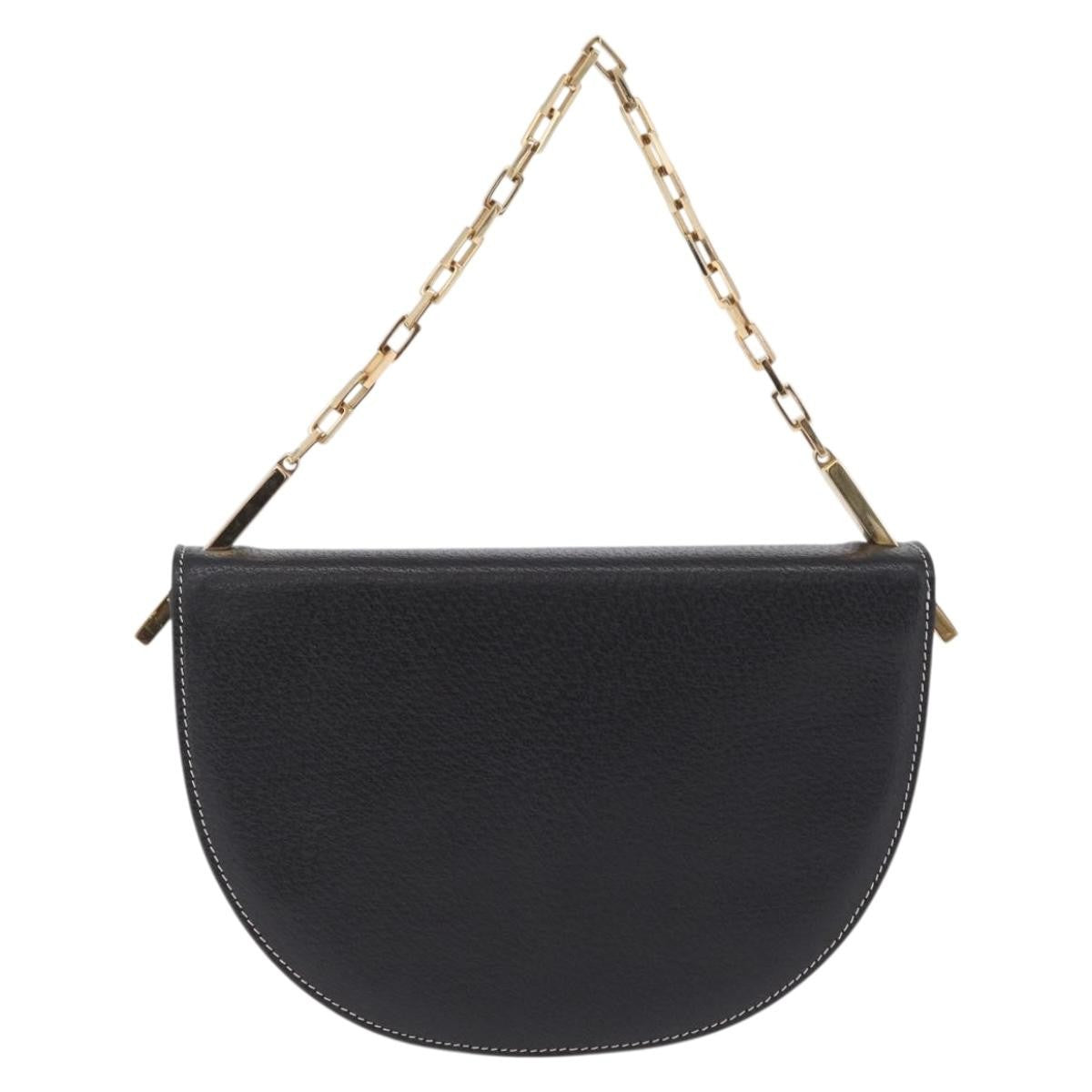 Fendi Shoulder Leather Black Leather Shoulder Bag Bag (Pre-Owned)