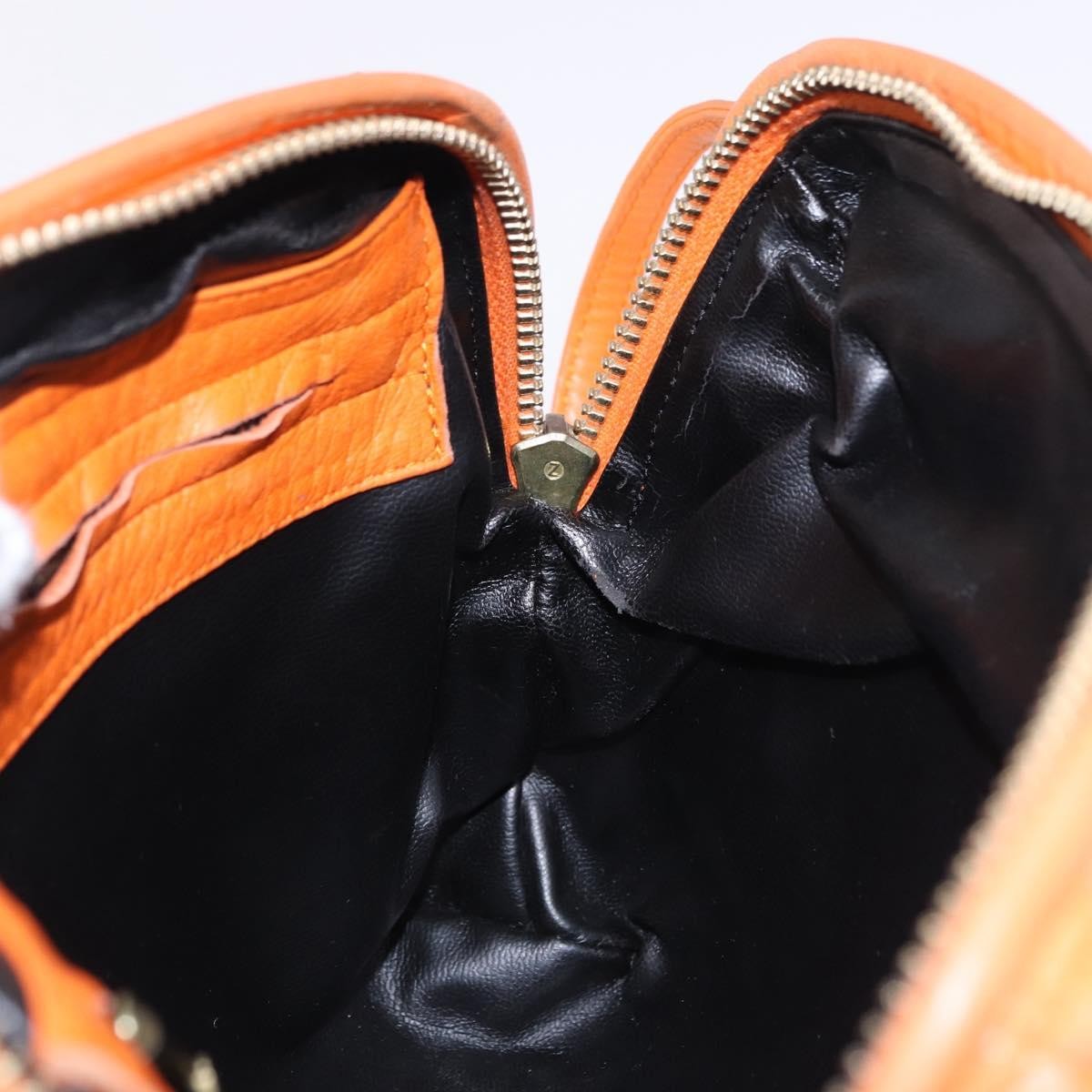 Bottega Veneta Nodini Intrecciato Nappa Orange Leather Shoulder Bag Bag (Pre-Owned)