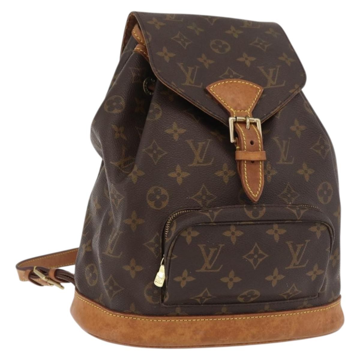 Louis Vuitton Vintage Montsouris Monogram Canvas Brown Canvas Backpack Bag (Pre-Owned)