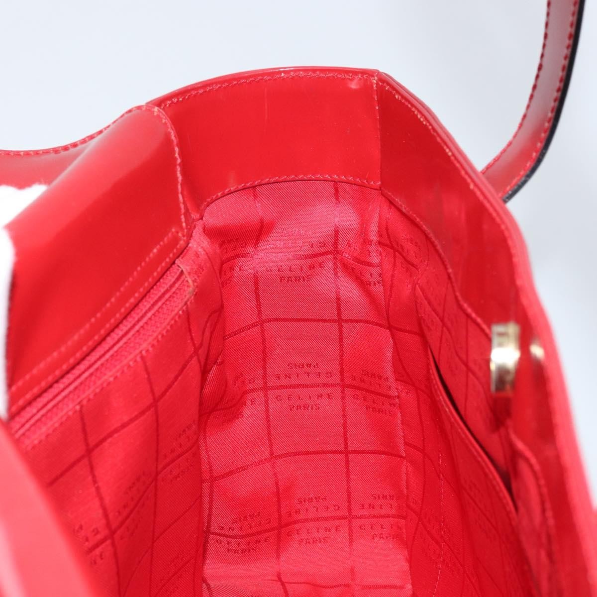 Celine Vintage Leather Red Leather Handbag (Pre-Owned)