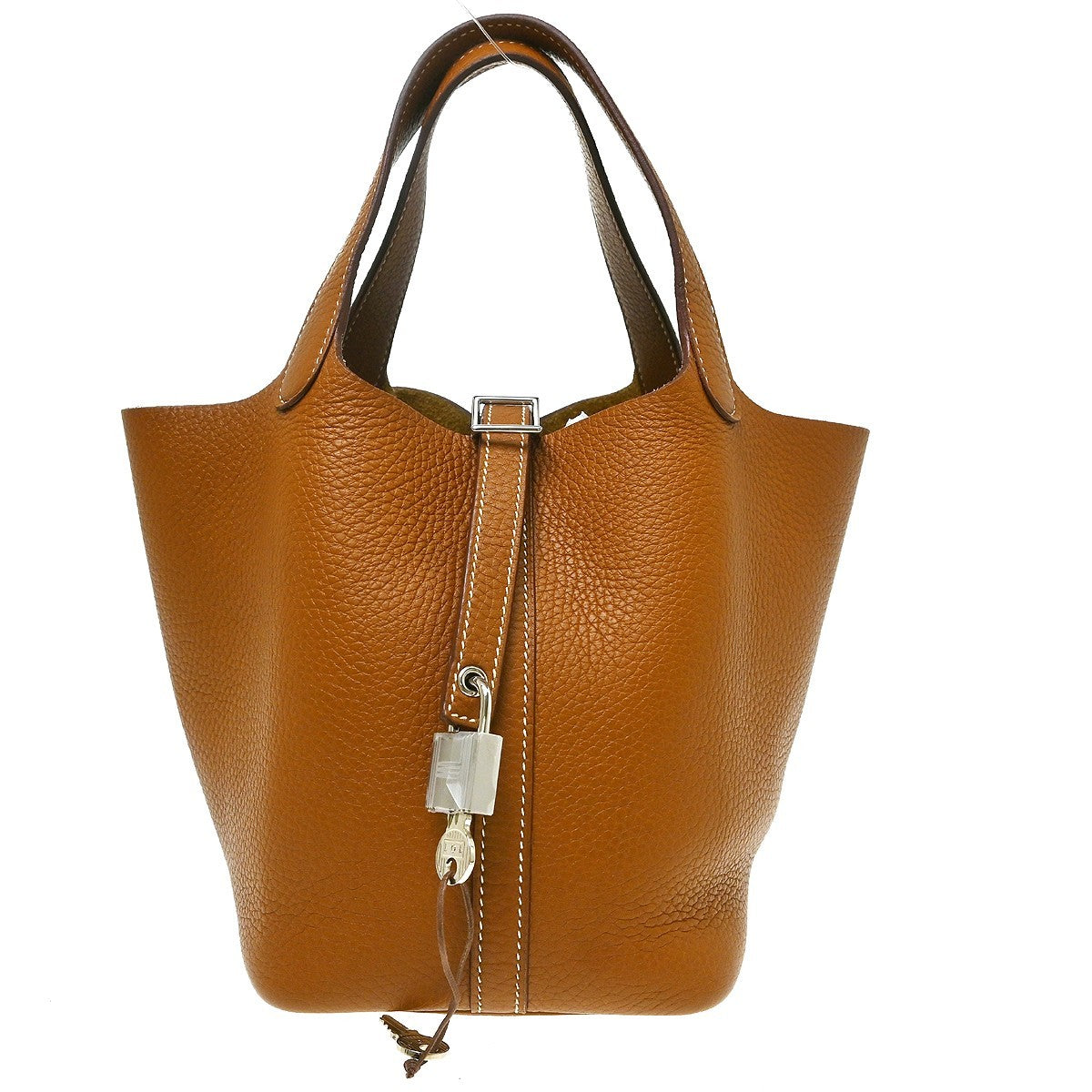 Hermes Picotin Clémence Brown Leather Handbag (Pre-Owned)