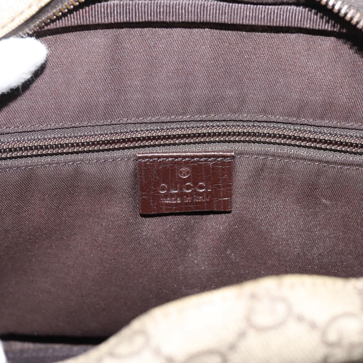 Gucci Front Zip Pocket Messenger Gg Coated Canvas Beige Canvas Shoulder Bag Bag (Pre-Owned)