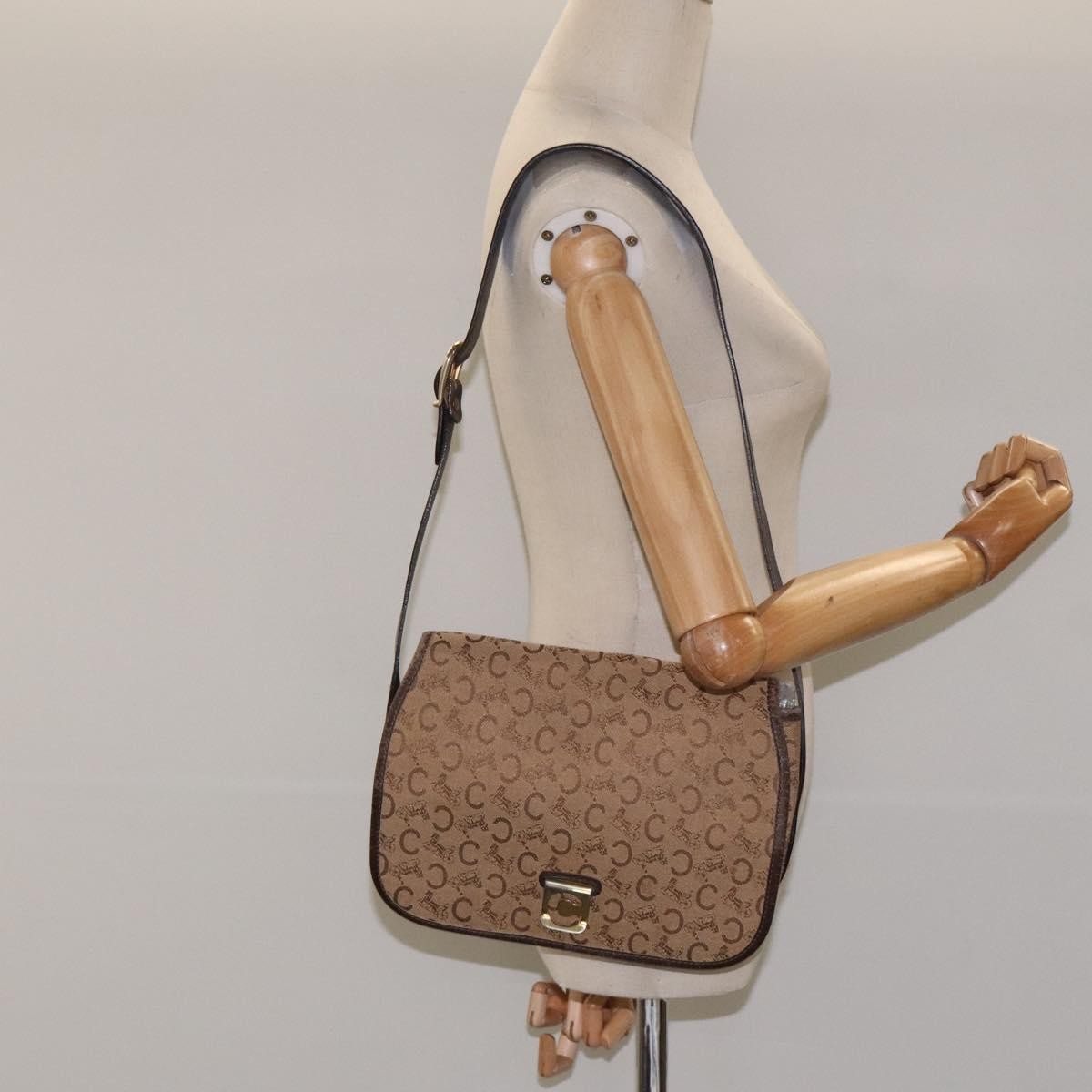 Celine C Sulky Canvas Brown Canvas Shoulder Bag Bag (Pre-Owned)