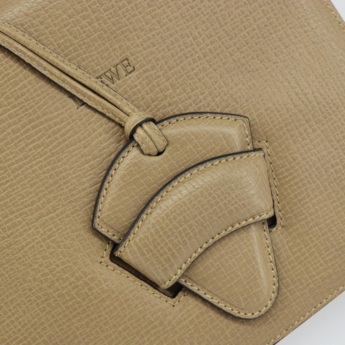 Loewe Barcelona Leather Beige Leather Handbag (Pre-Owned)