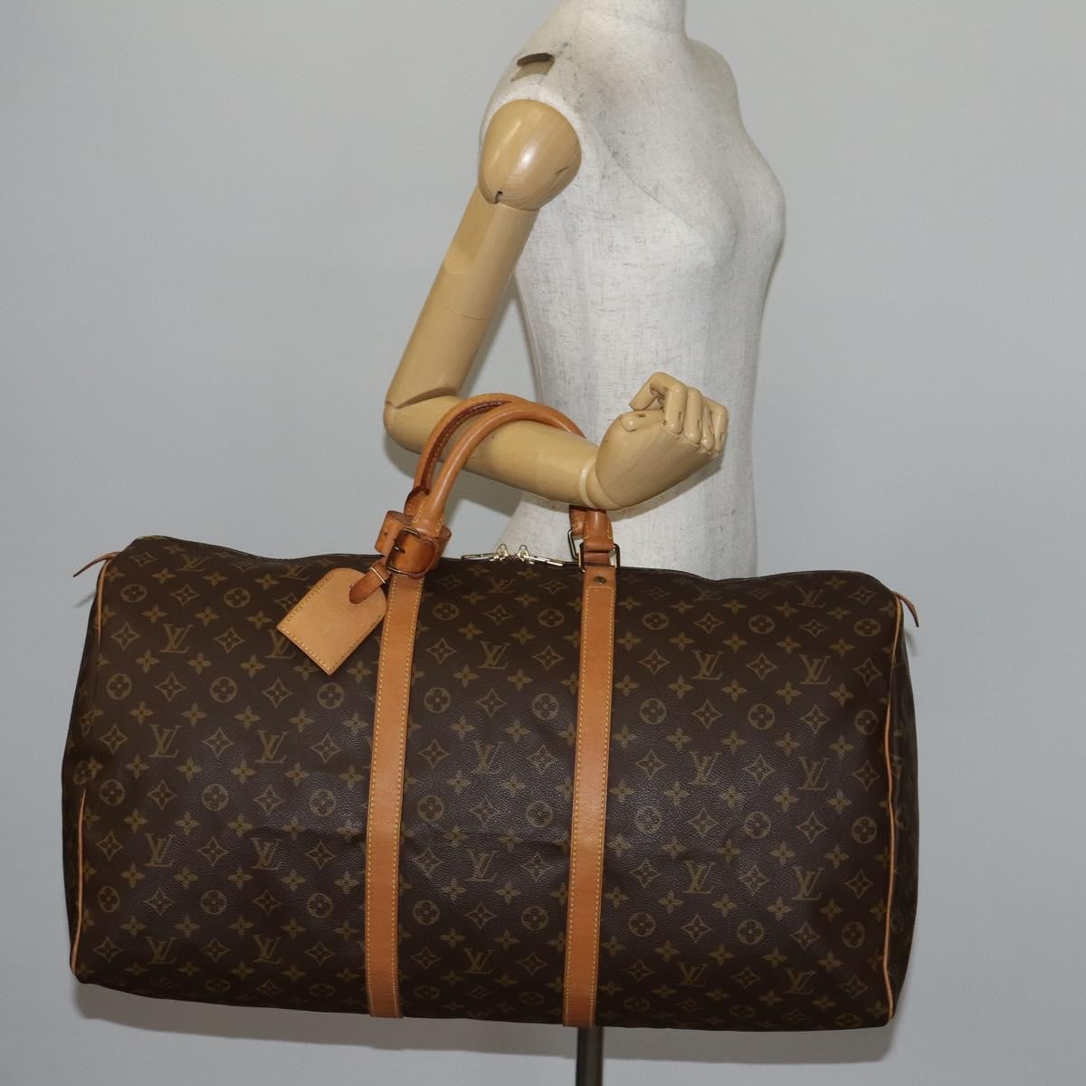 Louis Vuitton Keepall Monogram Canvas Brown Canvas Travel Bag Bag (Pre-Owned)