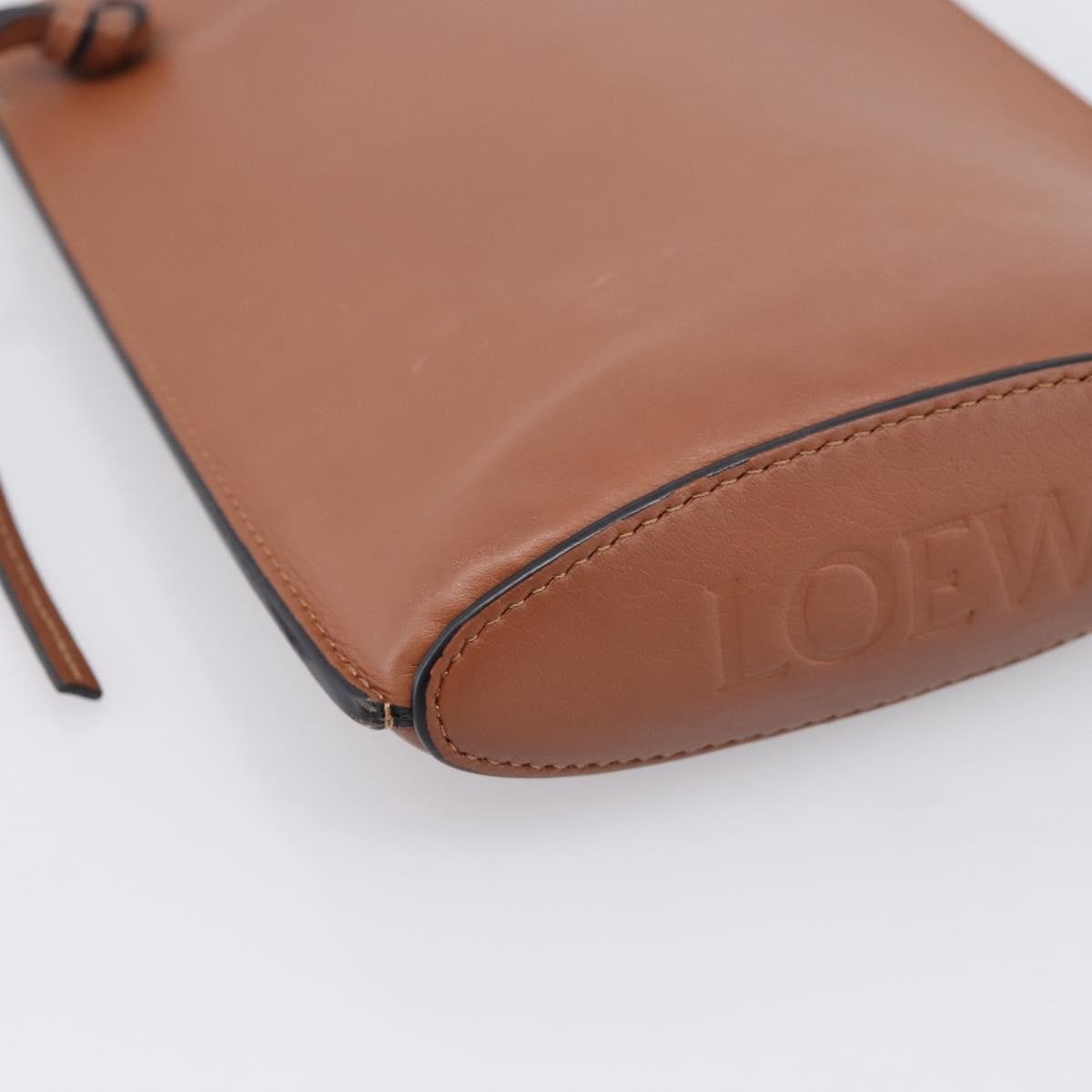 Loewe Dice Pocket Leather Brown Leather Crossbody Bag Bag (Pre-Owned)
