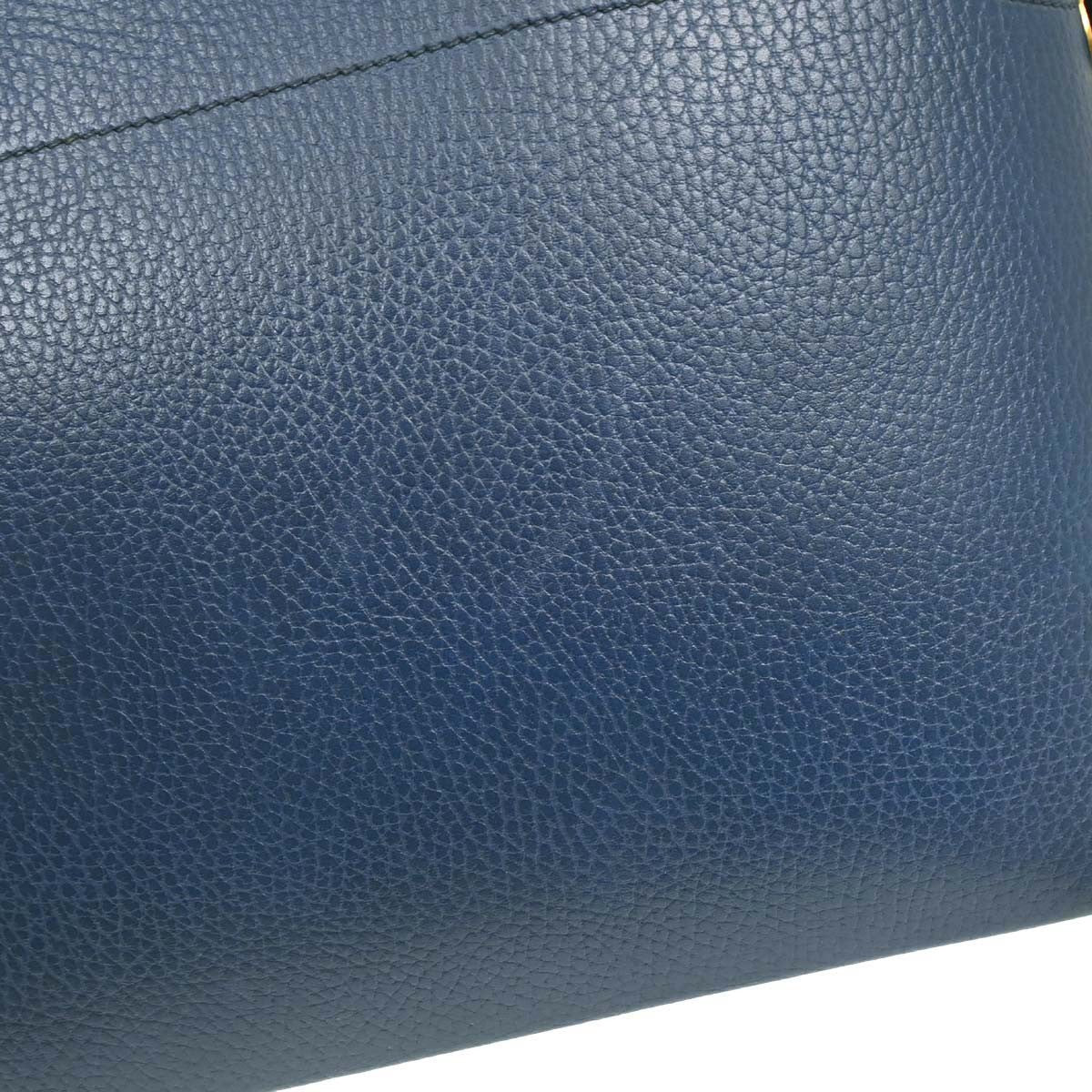 Hermes Bolide Ardenne Blue Leather Handbag (Pre-Owned)