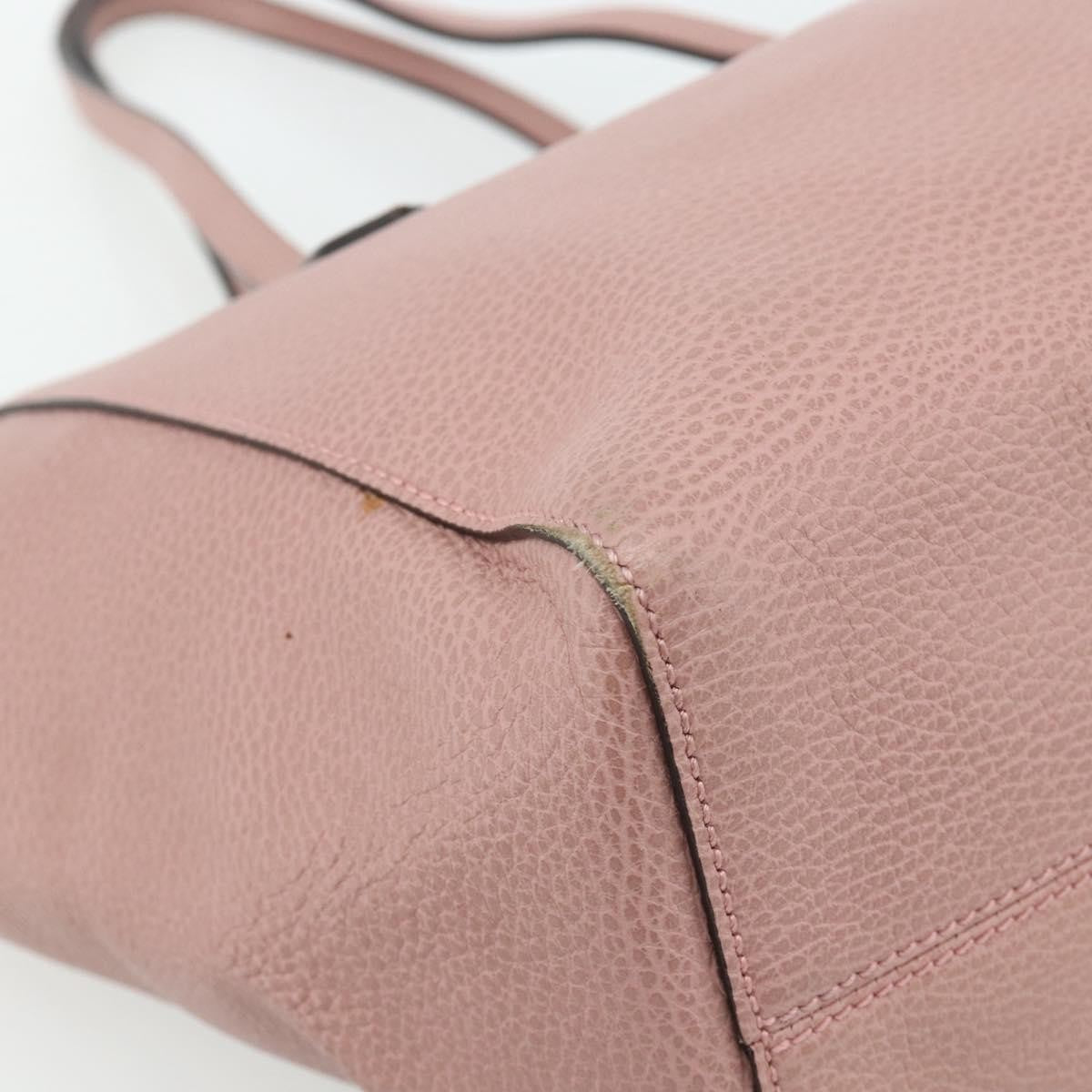 Gucci Swing Tote Leather Pink Leather Tote Bag Bag (Pre-Owned)