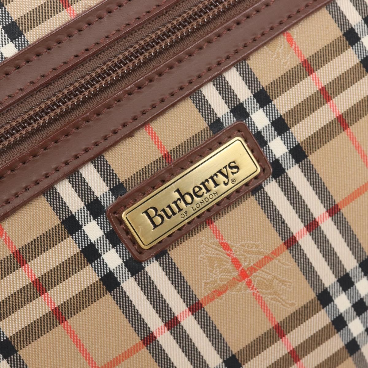 Burberry Nova Check Pochette Canvas Beige Canvas Clutche & Pouche Bag (Pre-Owned)