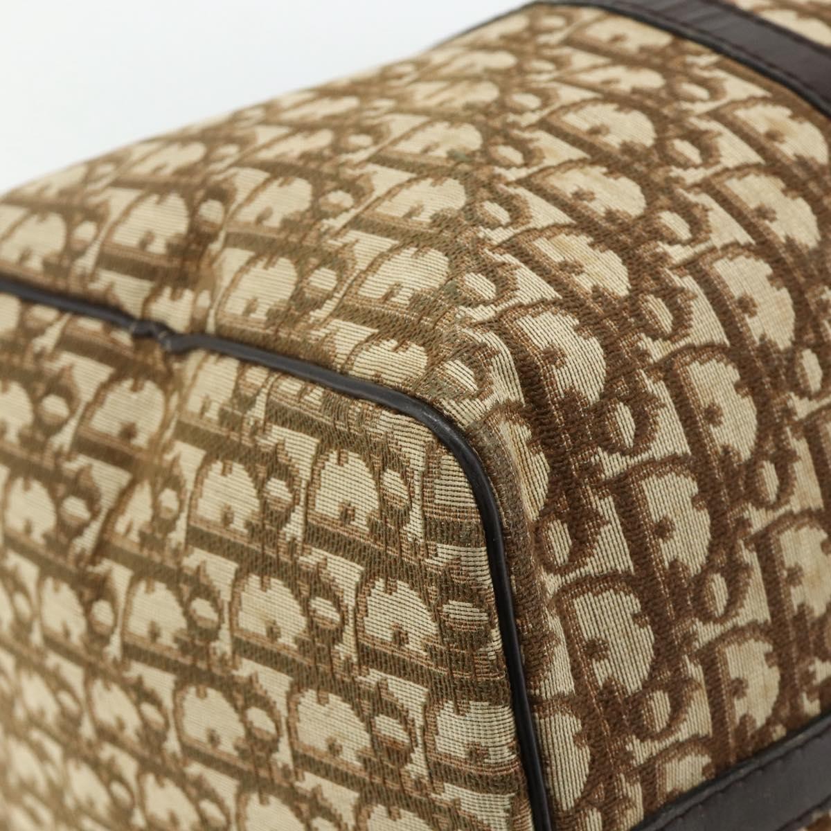 Christian Dior Vintage Trotter Canvas Brown Canvas Handbag (Pre-Owned)
