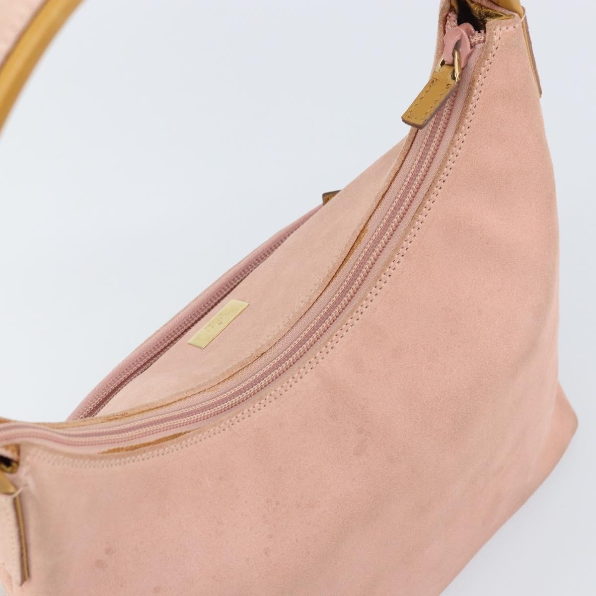 Gucci Vintage Suede Pink Suede Handbag (Pre-Owned)