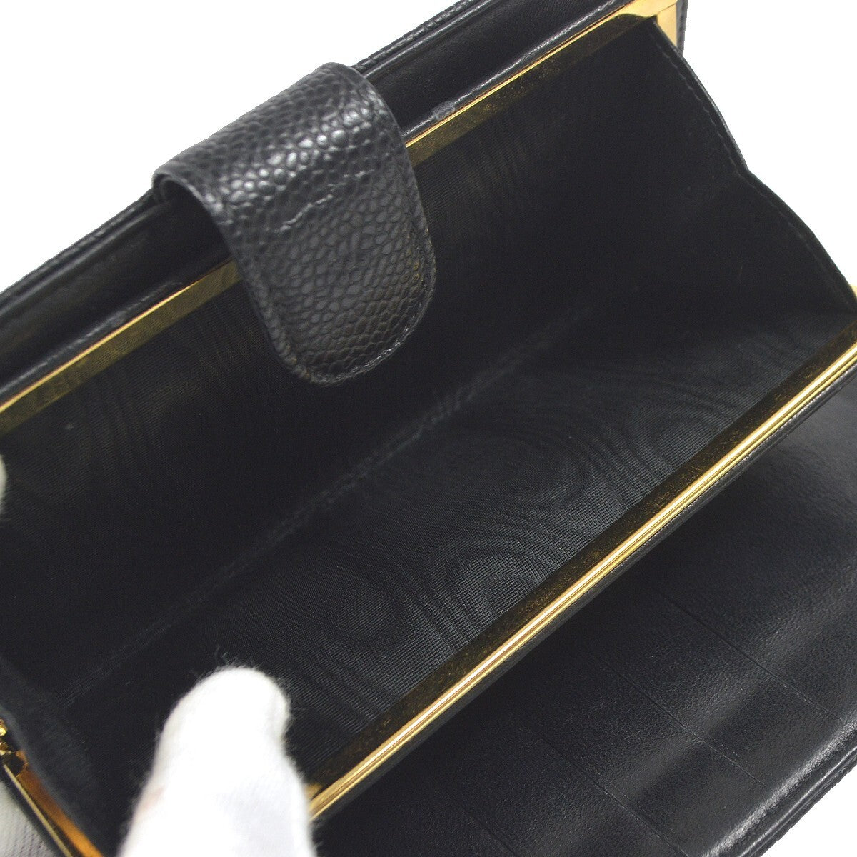 Chanel Timeless Cc French Caviar Black Leather Wallets Accessory (Pre-Owned)