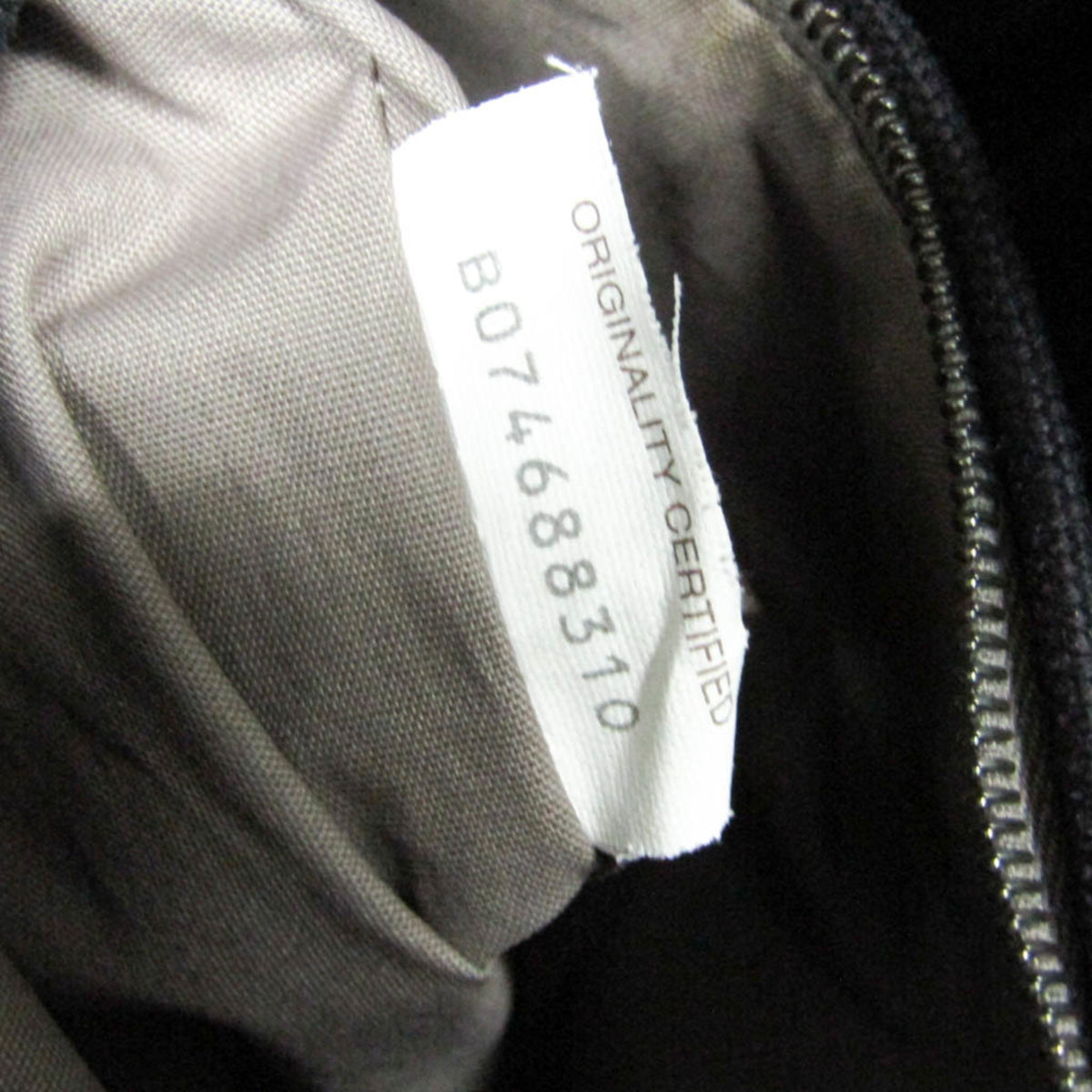 Bottega Veneta Drawstring Printed Canvas With Intrecciato Leather Black Canvas Backpack Bag (Pre-Owned)
