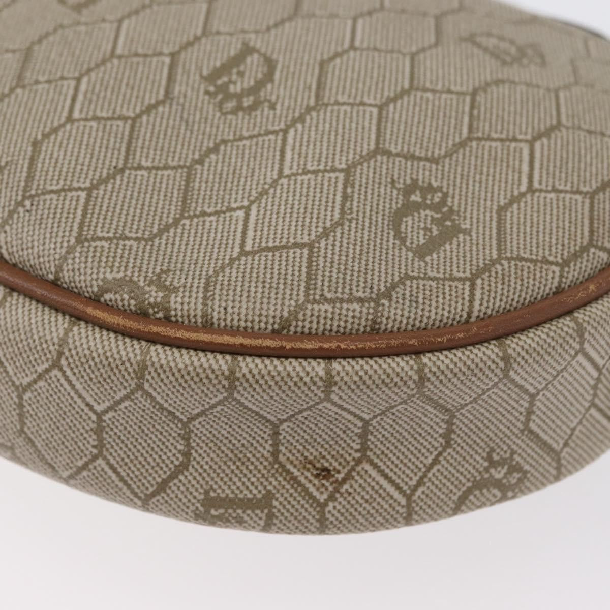 Christian Dior Vintage Honeycomb Canvas And Leather Beige Canvas Shoulder Bag Bag (Pre-Owned)