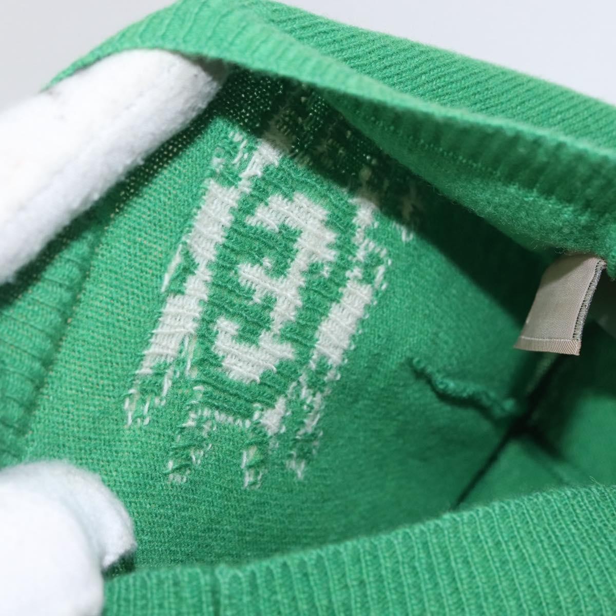 Gucci Beanie Alien Intarsia Green Canvas Head Accessory Accessory (Pre-Owned)