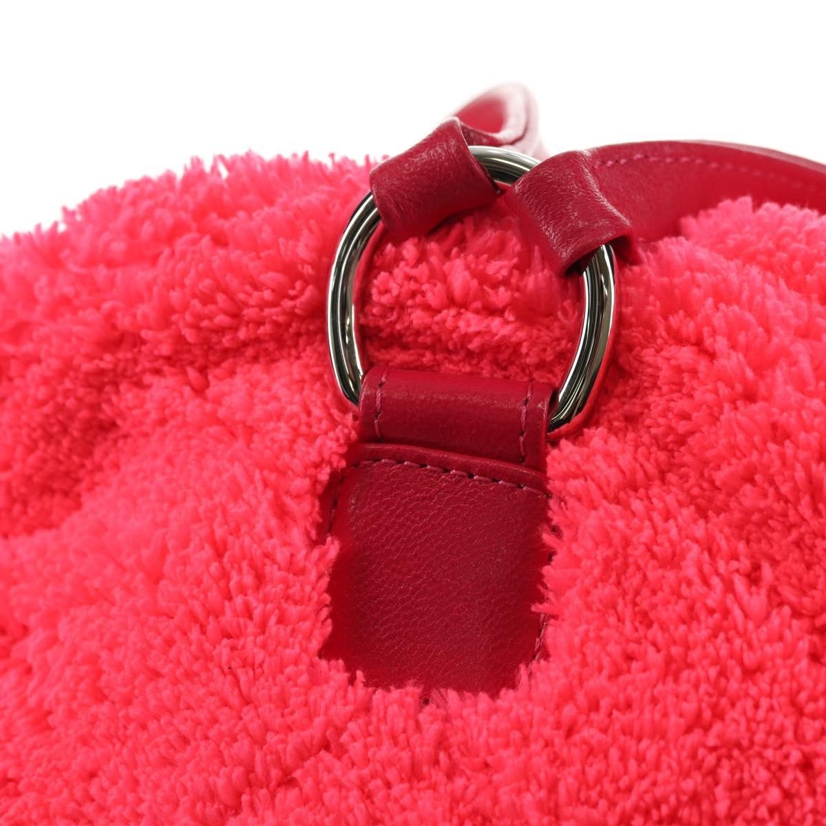 Chanel Coco Beach Quilted Terry Cloth Pink Faux_Fur Backpack Bag (Pre-Owned)