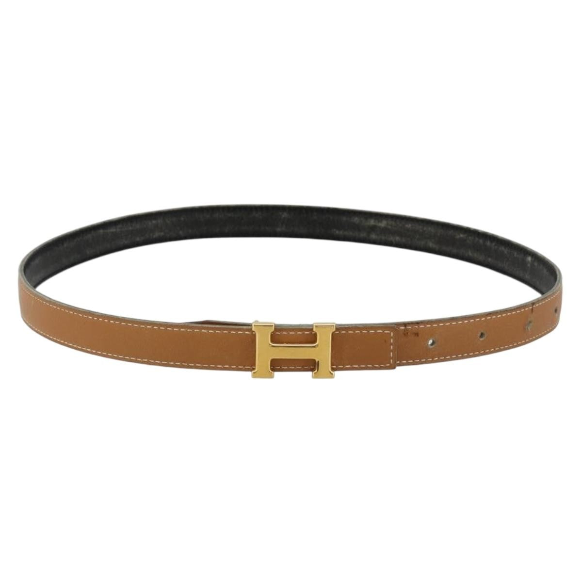 Hermes Constance Belt Leather Beige Leather Belts Accessory (Pre-Owned)