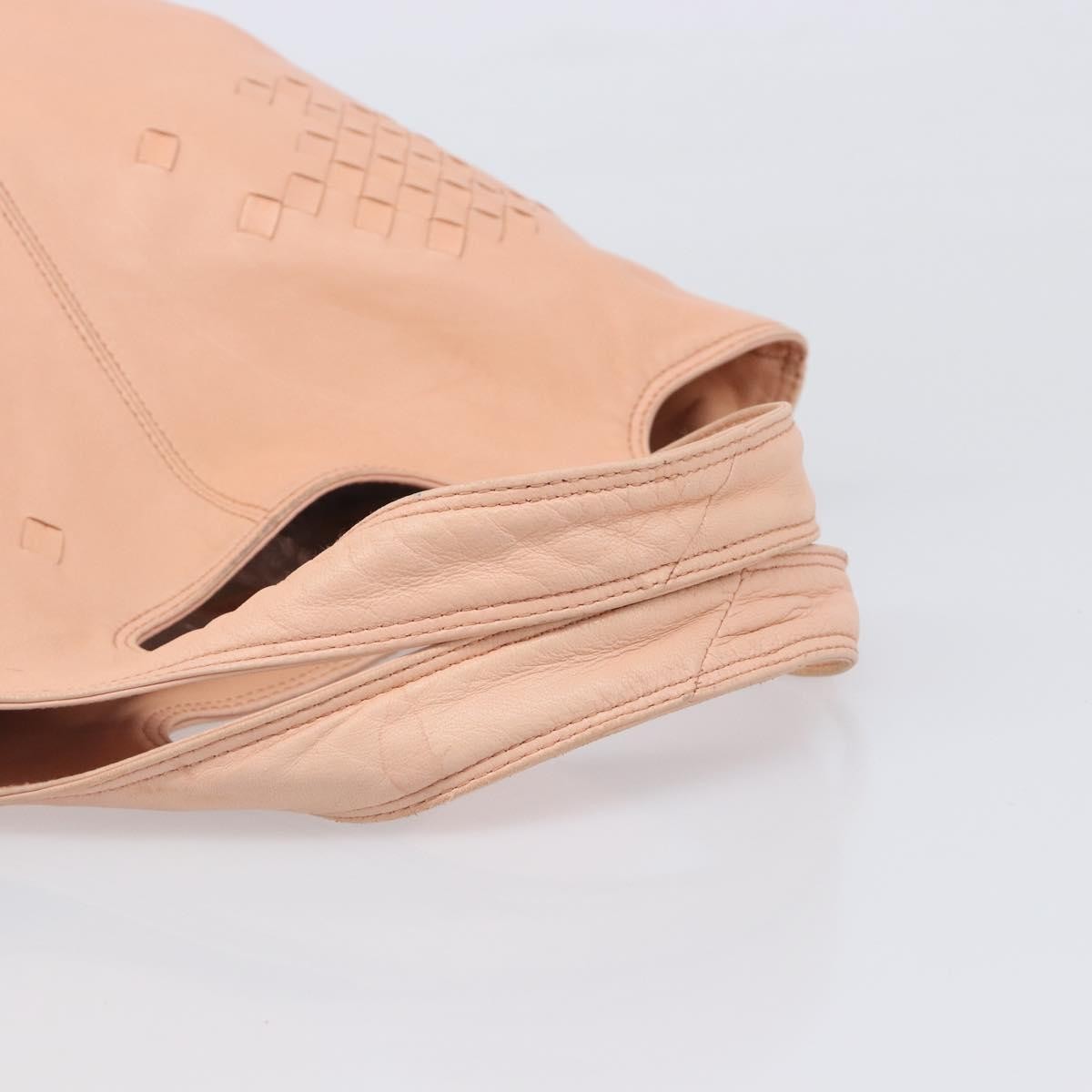 Bottega Veneta Regent Leather With Intrecciato Detail Pink Leather Tote Bag Bag (Pre-Owned)