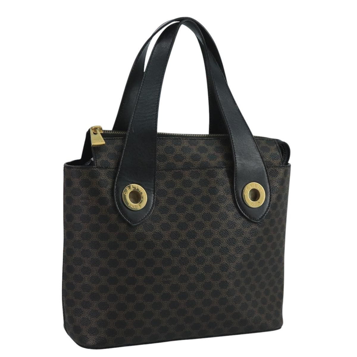 Celine C Macadam Pvc Leather Black Pvc Handbag (Pre-Owned)