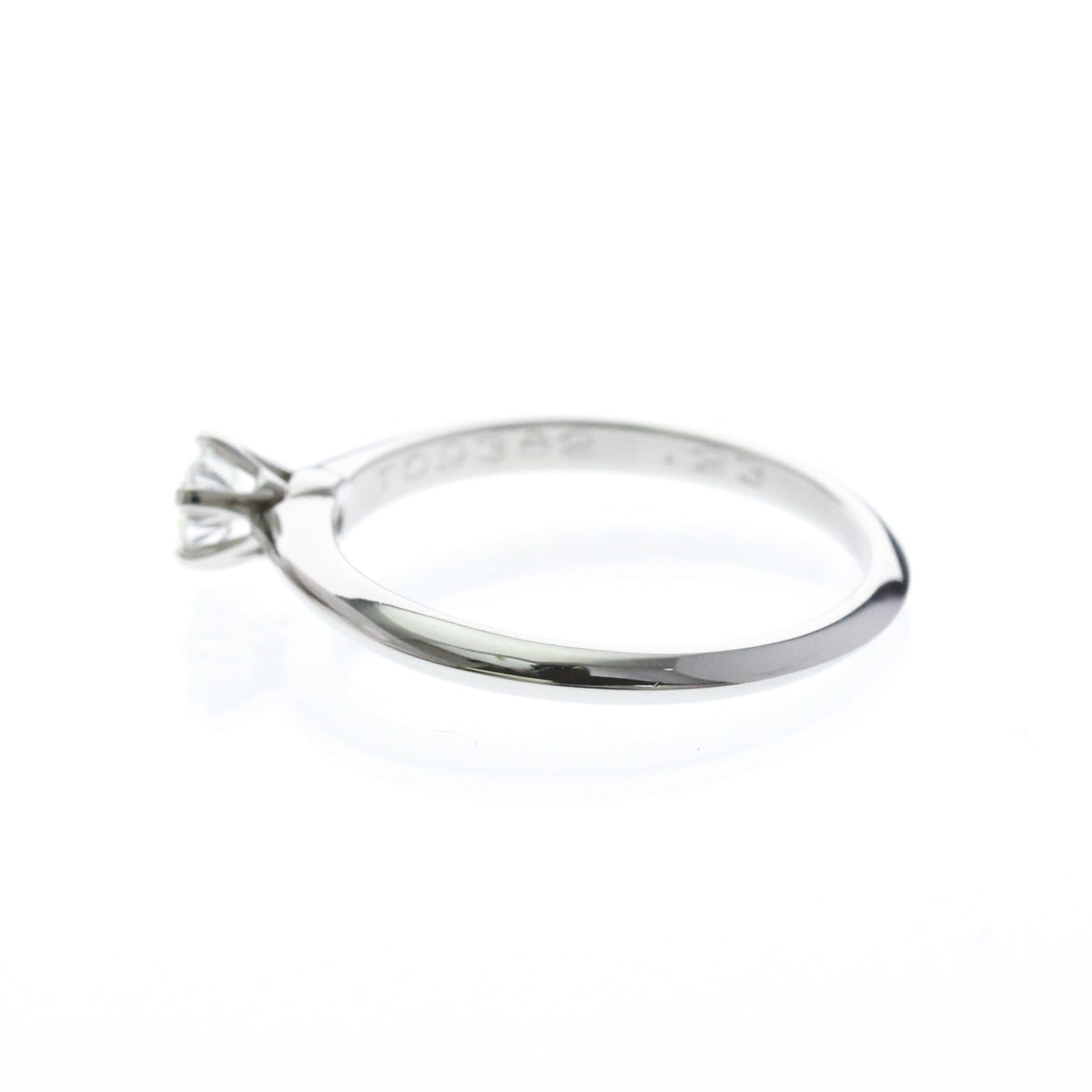 Tiffany & Co. Tiffany Setting Solitaire Platinum With Rbc Diamond G/Vvs2 Silver Platinum Ring Jewelry (Pre-Owned)