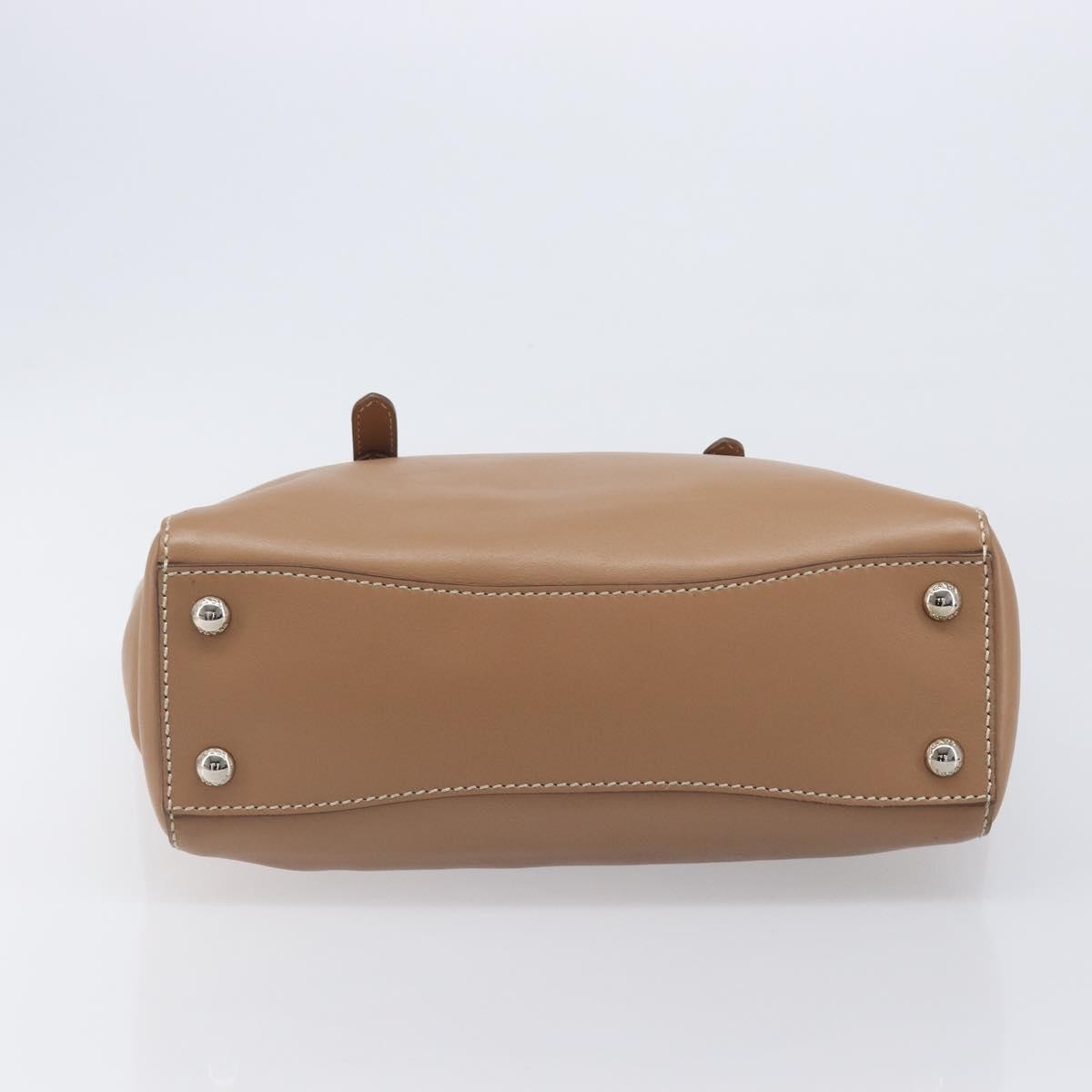 Prada Covered Strap Open City Calfskin Beige Leather Tote Bag Bag (Pre-Owned)