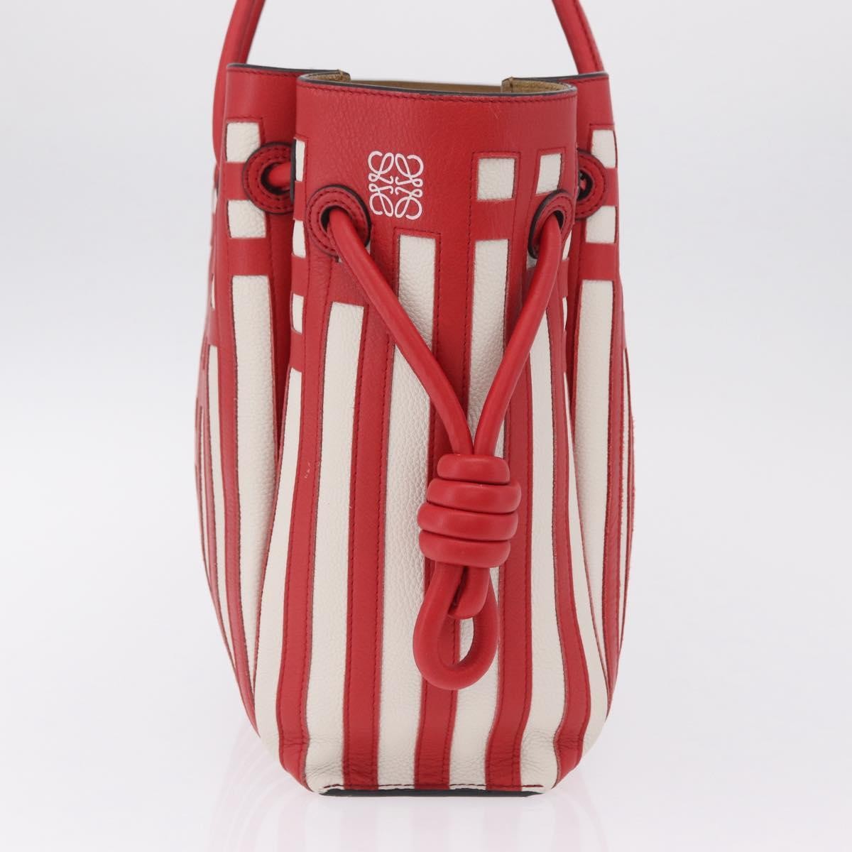 Loewe Flamenco Knot Patchwork Leather Red Leather Handbag (Pre-Owned)