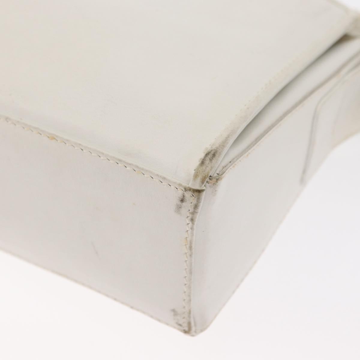 Celine Vintage Leather White Leather Shoulder Bag Bag (Pre-Owned)