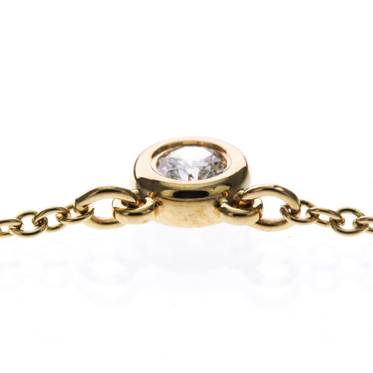 Tiffany & Co. Elsa Peretti Diamonds By The Yard Pendant 18K Rose Gold And Diamond Gold Pink_Gold Necklace Jewelry (Pre-Owned)