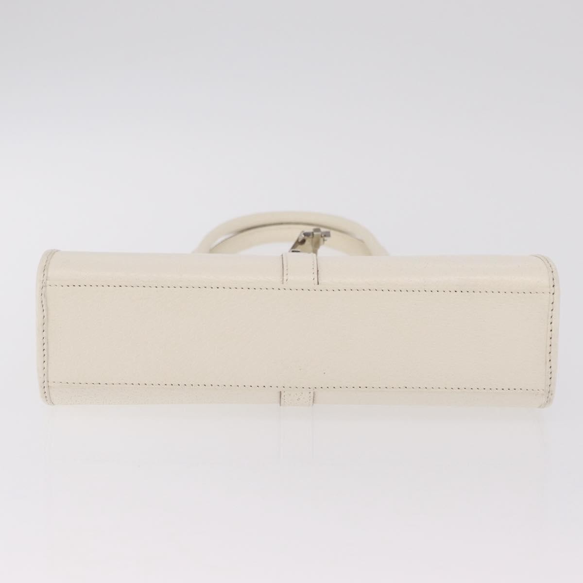 Gucci Jackie Soft Leather White Leather Tote Bag Bag (Pre-Owned)