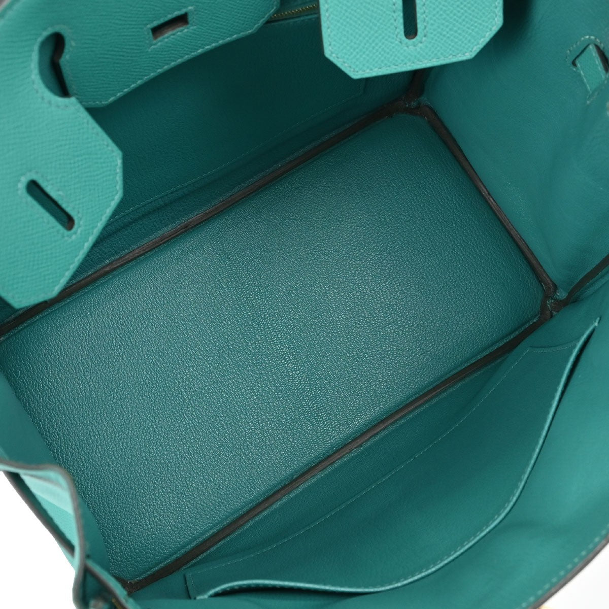 Hermes Birkin Green Epsom With Gold Hardware Green Leather Handbag (Pre-Owned)